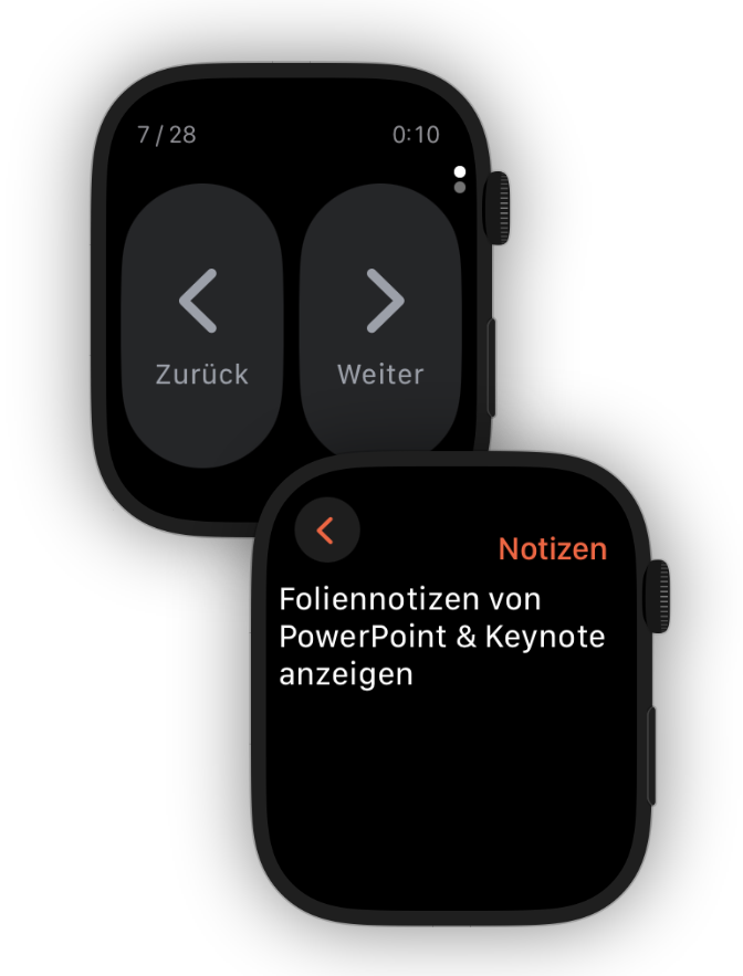PPTControl-Foliensteuerung und Notizen auf der Apple Watch